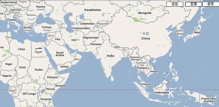 The India map when seen through the google maps through their china link 